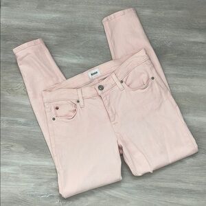 Hudson Jeans Natalie Midrise Super Skinny Light Pink Jeans